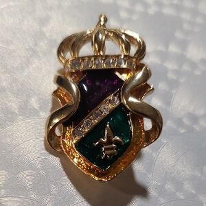 Royal Gold and Jewel-Toned Brooch